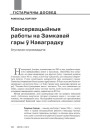 Кансервацыйныя работы на Замкавай гары ў Наваградку. Агульная справаздача 